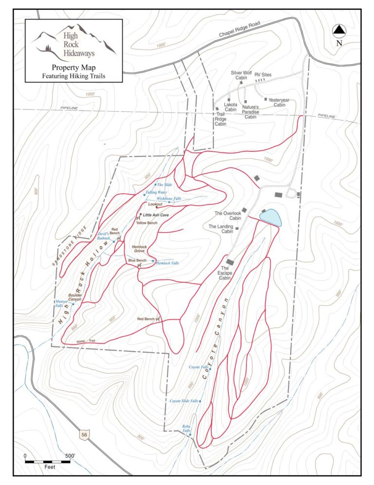 Cabin Locations in Hocking Hills High Rock Hideaways