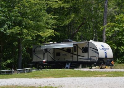 RV camper at High Rock Hideaways in Hocking Hills